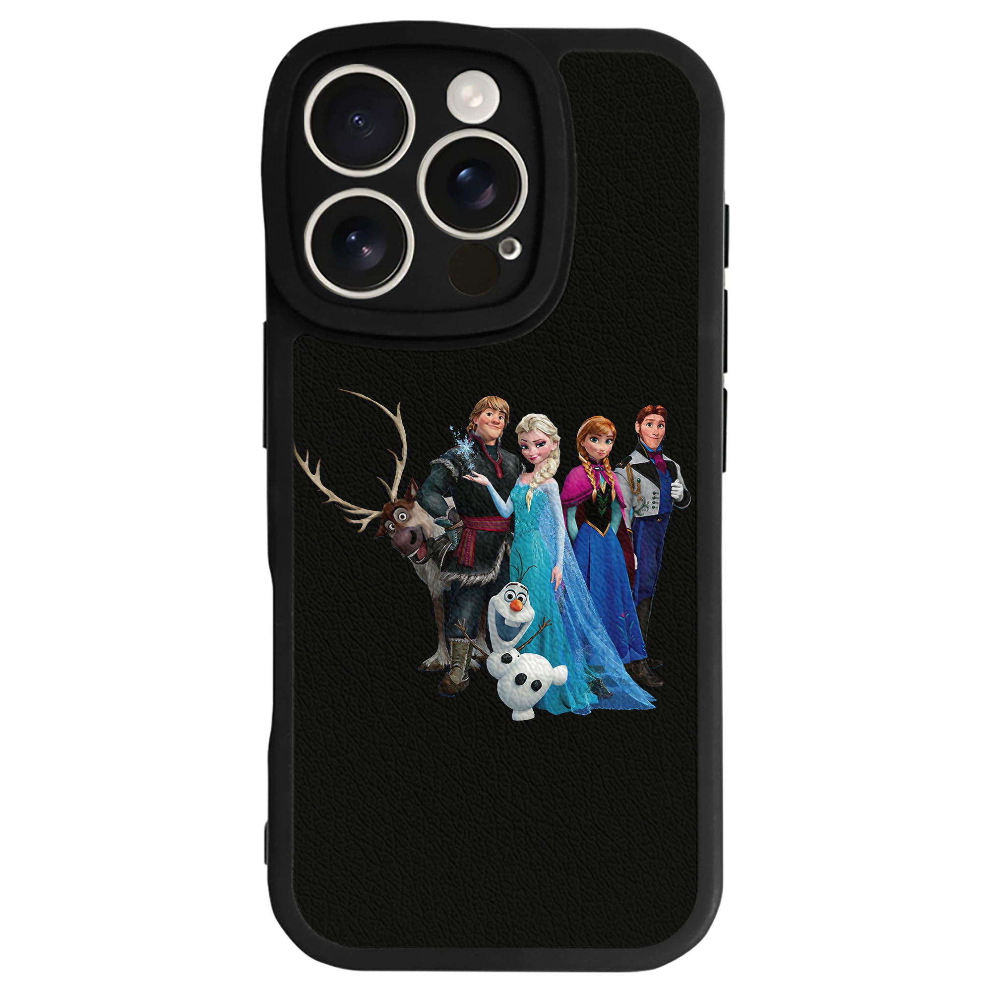 （画像用） アナと雪の女王 アンナ エルサ Frozen Anna Elsa 【iPhone 16シリーズ対応】シリコンスマホケース（レザー調） 材質：シリコン